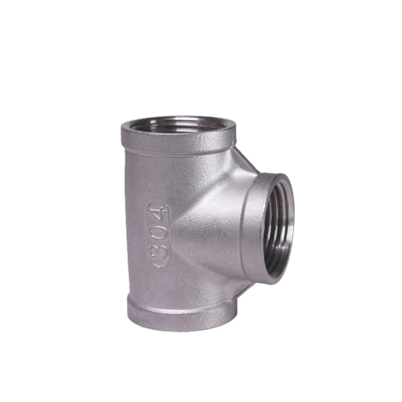 No Need To Weld Cast Female SS Threads Tee Piping Fittings