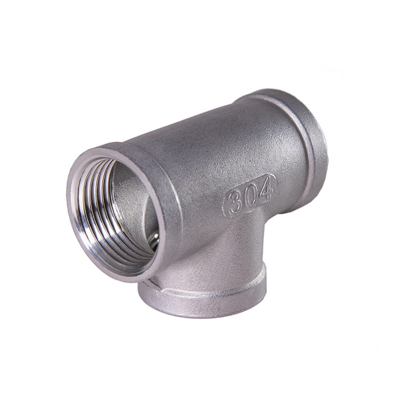 No Need To Weld Cast Female SS Threads Tee Piping Fittings