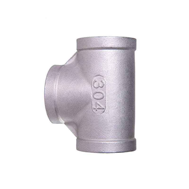 No Need To Weld Cast Female SS Threads Tee Piping Fittings