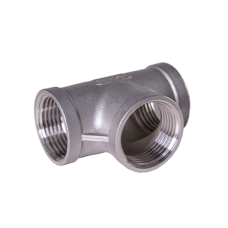 No Need To Weld Cast Female SS Threads Tee Piping Fittings