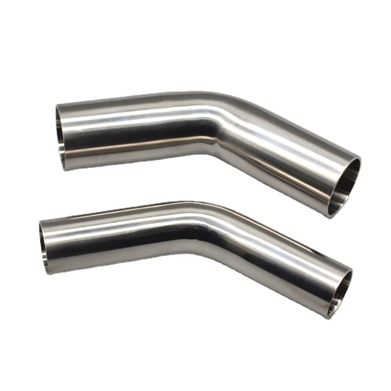 Food Grade High Precision Stainless Steel 45°Long Radius Tube Bends