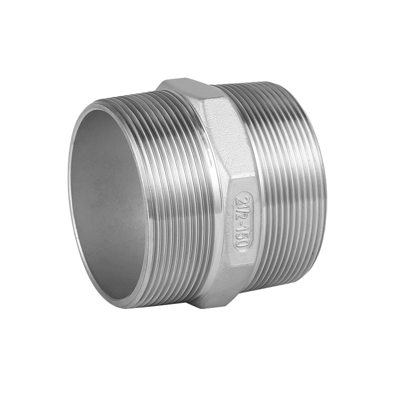 Stainless Steel Hex Threaded Nipple Fitting NPT Threads On Both Ends