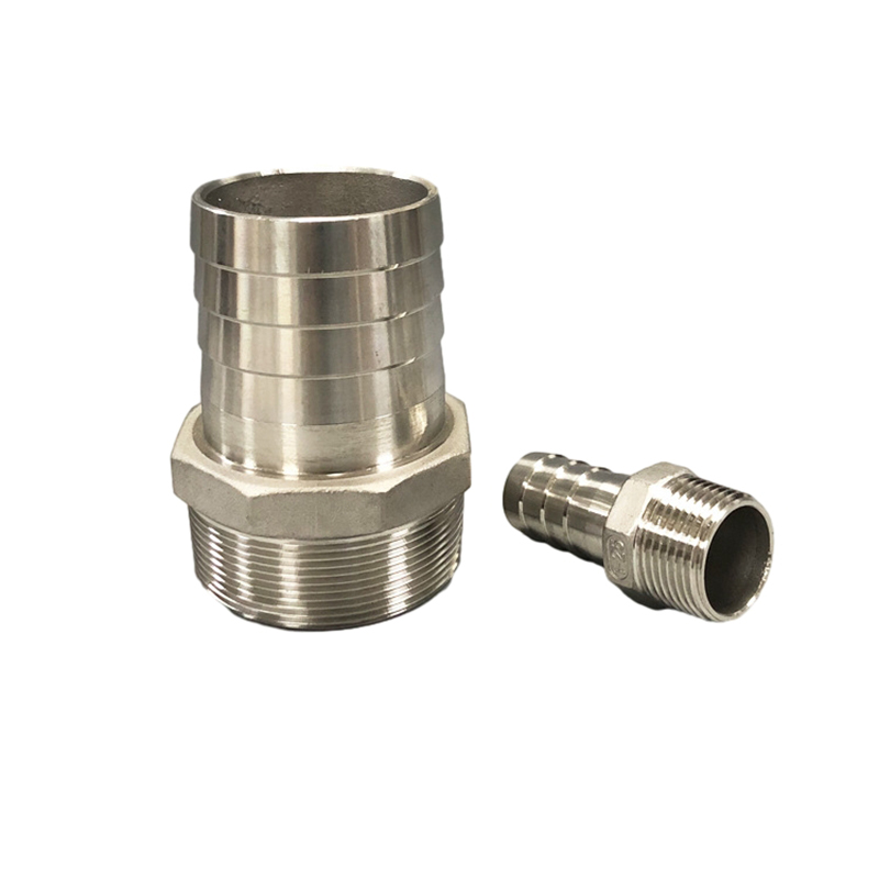 Hose Barbed Nipple Threaded 304 Stainless Steel Casting Tube Fittings