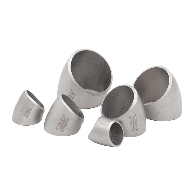 Stainless Steel 45°Welded Elbow Tube Fittings Horizontal Redirect Your Pipeline