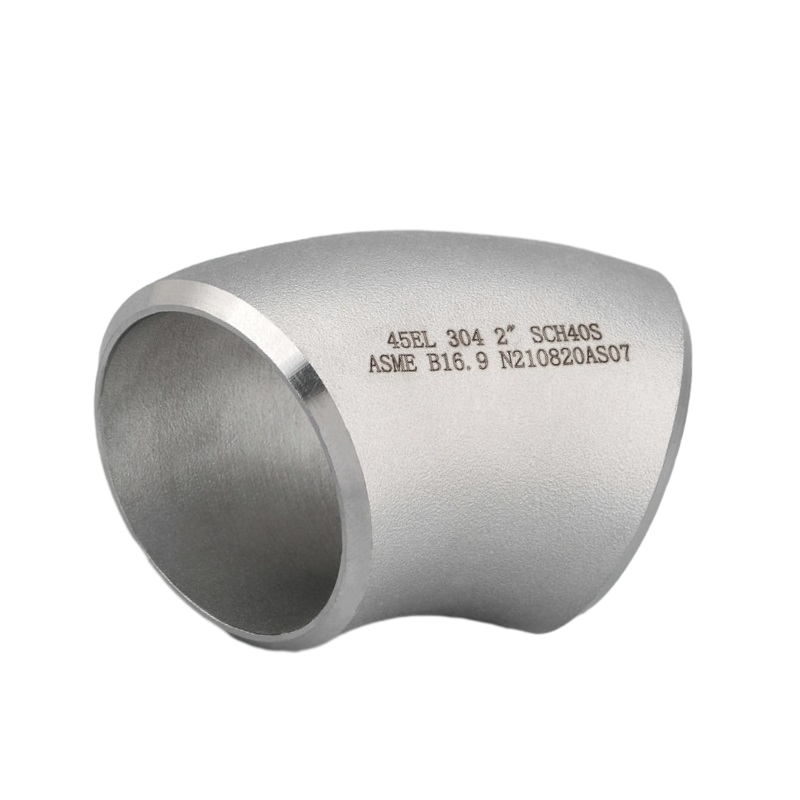 Stainless Steel 45°Welded Elbow Tube Fittings Horizontal Redirect Your Pipeline