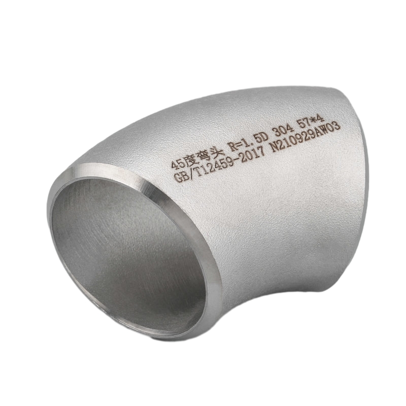 Stainless Steel 45°Welded Elbow Tube Fittings Horizontal Redirect Your Pipeline