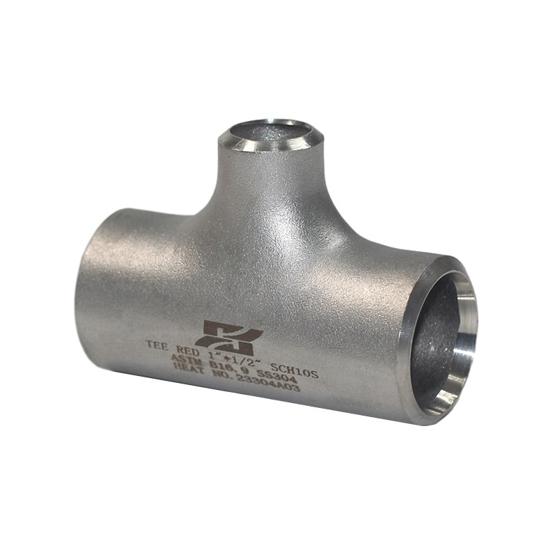 Galvanized Stainless Steel Reducing Tees Fitting Redirect Fluid Flows